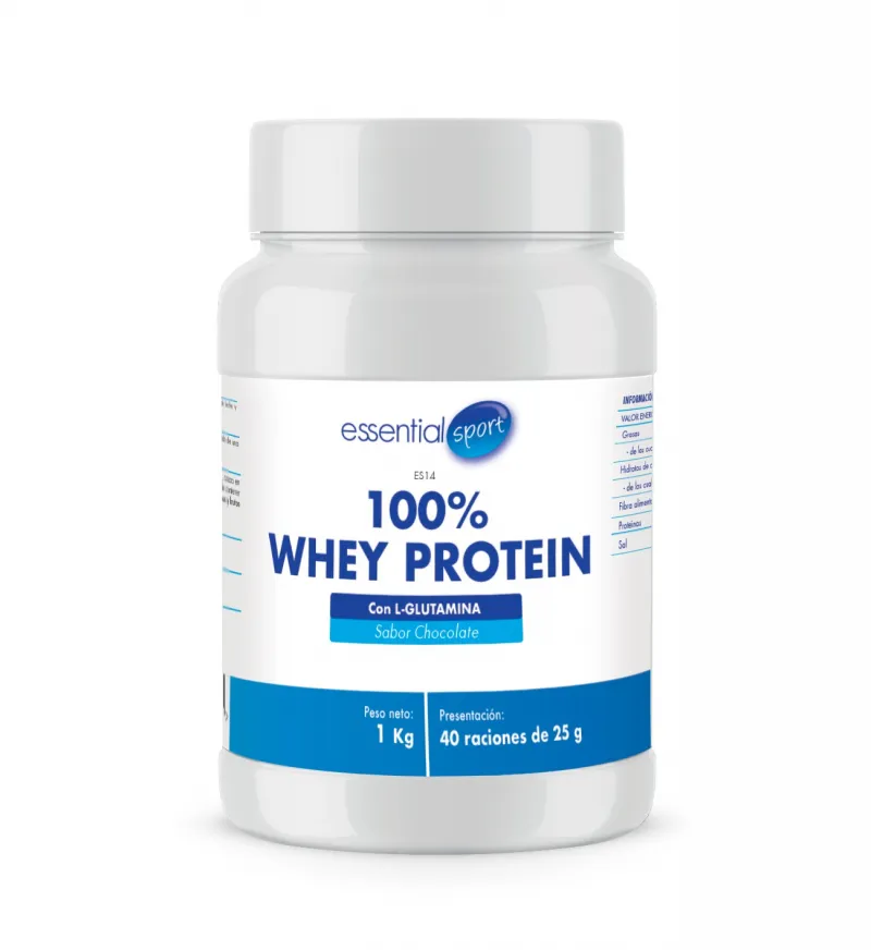 100% WHEY PROTEIN con L-Glutamina, sabor chocolate (40 raciones).
-ES14 title=